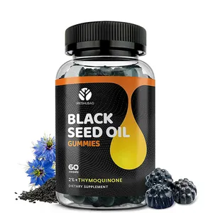 Private Label Black Seed Oil Gummy Cold Pressed Black Seed Oil Gummies With Honey Support Hair Skin Joint