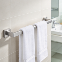 Ensemble d'accessoires de salle de bain Jutye Modern en acier inoxydable 304, finition chromée, montage mural, pour maison, hôtel, appartement