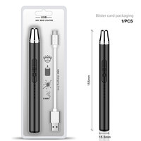 Top Qualité Coupe-Vent BBQ Arc Électrique USB Rechargeable Bougie Briquet En Gros Cuisson Lightning Briquet Stylo Forme Briquet