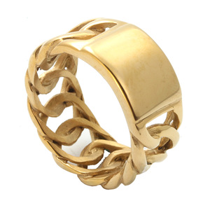 Anillo de Oro para Hombre, Estilo Cadena de Oro, Joyería Retro, Regalo - Product Image 1