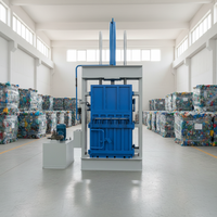 Presse à balles verticale hydraulique pour déchets de papier avec cerclage manuel, facile à utiliser pour le papier/le plastique/le film/les bouteilles/les cartons