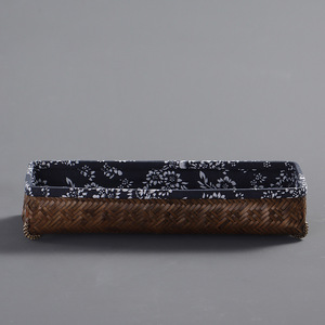 Retro Chinese Style <b>Bamboo</b> Woven Storage Box Rectangle Handmade Food <b>Container</b> For Tea Ceremony Utensils Zhejiang Origin - Product Image 4