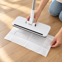 Serpillère à clipser en tissu, tête rectangulaire, légère, grande taille, manche télescopique en acier inoxydable, usage domestique, serrage automatique jetable
