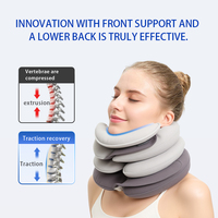 Tech Love Dispositif de traction cervicale gonflable réglable à trois couches pour le cou, soutien de la colonne vertébrale, soulagement de la douleur, correction de la posture