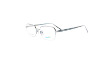 Superovo – Monture optique demi-cerclée en titane, unisexe, de luxe, de haute qualité, en or 18 carats, légère, élégante et classique
