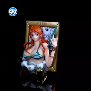 Une Pièce Chibi GK Usopp Zoro <span class=keywords><strong>Nami</strong></span> Figure Set Anime Collection Modèle Photo Cadre Réfrigérateur Aimant Boîte Décor pour La Maison - Product Image 3