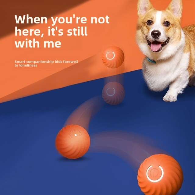USB Automatic Smart Dog Toy Eco-Friendly Lifelike Moving Bouncing Jumping Balls Interactive Rolling Ball for Cats Small Dogs