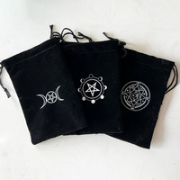 Pochette en velours personnalisée avec cordon de serrage, sac pour cartes de tarot, pochette de rangement pour bijoux, sac d'emballage cadeau