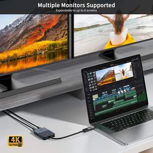 Adaptateur USB 3.0 vers HDMI double GIQ Carte graphique vidéo universelle USB vers HDM I Splitter Extender Compatible avec <span class=keywords><strong>MacOS</strong></span> Windows - Product Image 6