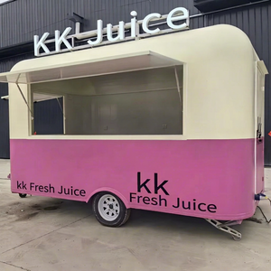 Chariots de concession mobiles pour hot-dogs et glaces, avec friteuse, remorques mobiles, camions de cuisine rétro avec cuisine complète - Product Image 1