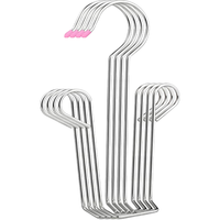 Lot de 10 crochets de suspension métalliques connectables pour chaussures, séchoir mural gain de place pour salle de bain, armoire et rangement domestique