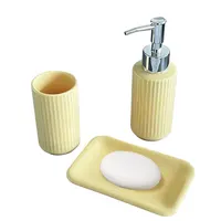 प्रबंधन प्रमाण पत्र पीली लाइन स्पष्ट है मिट्टी के बाथरूम सामान सेट घर सजावट होटल हस्तनिर्मित साबुन पकवान