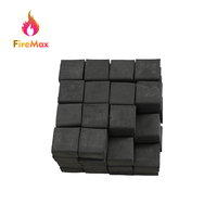 Charbon à chicha FireMax Black Smokeless 22 mm en forme de cube, en coque de noix de coco, faible teneur en cendres, durée de combustion de 90 à 120 minutes
