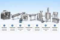 Ligne de production de beurre de cacahuète naturel en gros, biologique, sans sucre ajouté, en acier inoxydable, directement de l'usine, OEM, qualité alimentaire