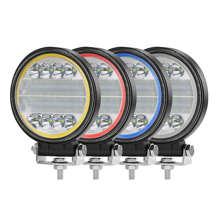Aurora 4 Inch Waterproof Round 12V 24V With Daytime Running Light 24W LED Work Light