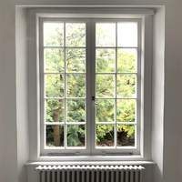 Ventanas de Aluminio con Diseño Francés a Precio de Fábrica, Ventana de Vidrio con Rejilla y Aislamiento Térmico