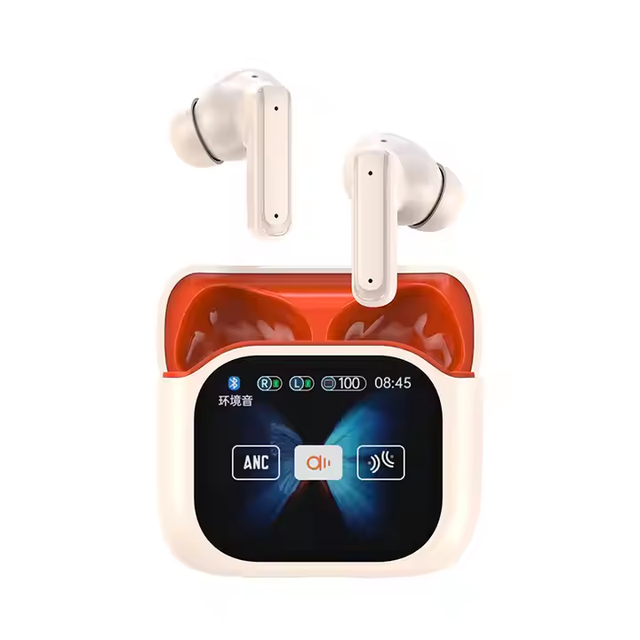 Touch Screen TWS Wireless Earbuds In-Ear Led Display Long Battery Life ANC Noise Reduction Earphones