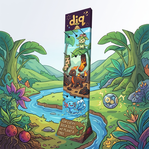 Présentoir de sol en carton imprimé personnalisé pour boissons, idéal pour supermarchés et détaillants, avec thème Pokémon et énergie - Product Image 1