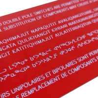 Plaque signalétique de signe de traffolyte électrique plaque signalétique de valve en plastique acrylique rigide graveur d'étiquettes gravées plaque d'étiquette de traffolyte