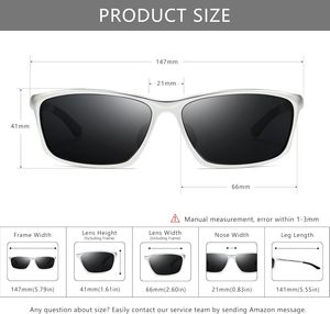 Lunettes de soleil de sport pour hommes, personnalisables en gros, avec logo, branches fines en TR90, antidérapantes, polarisées, pour la pêche et la course à pied - Product Image 2