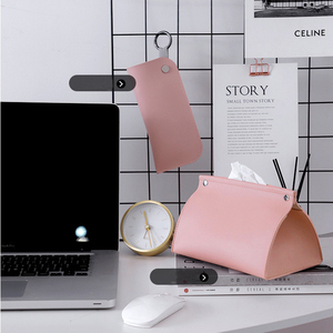 Boîte de rangement pour mouchoirs en similicuir pliable vintage personnalisée, pratique, durable, multifonctionnelle, porte-serviettes de table - Product Image 2