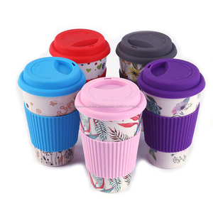 <span class=keywords><strong>Amazon</strong></span> Venta caliente de fibra de bambú Bio taza de viaje de fibra de bambú de taza de café y taza - Product Image 6