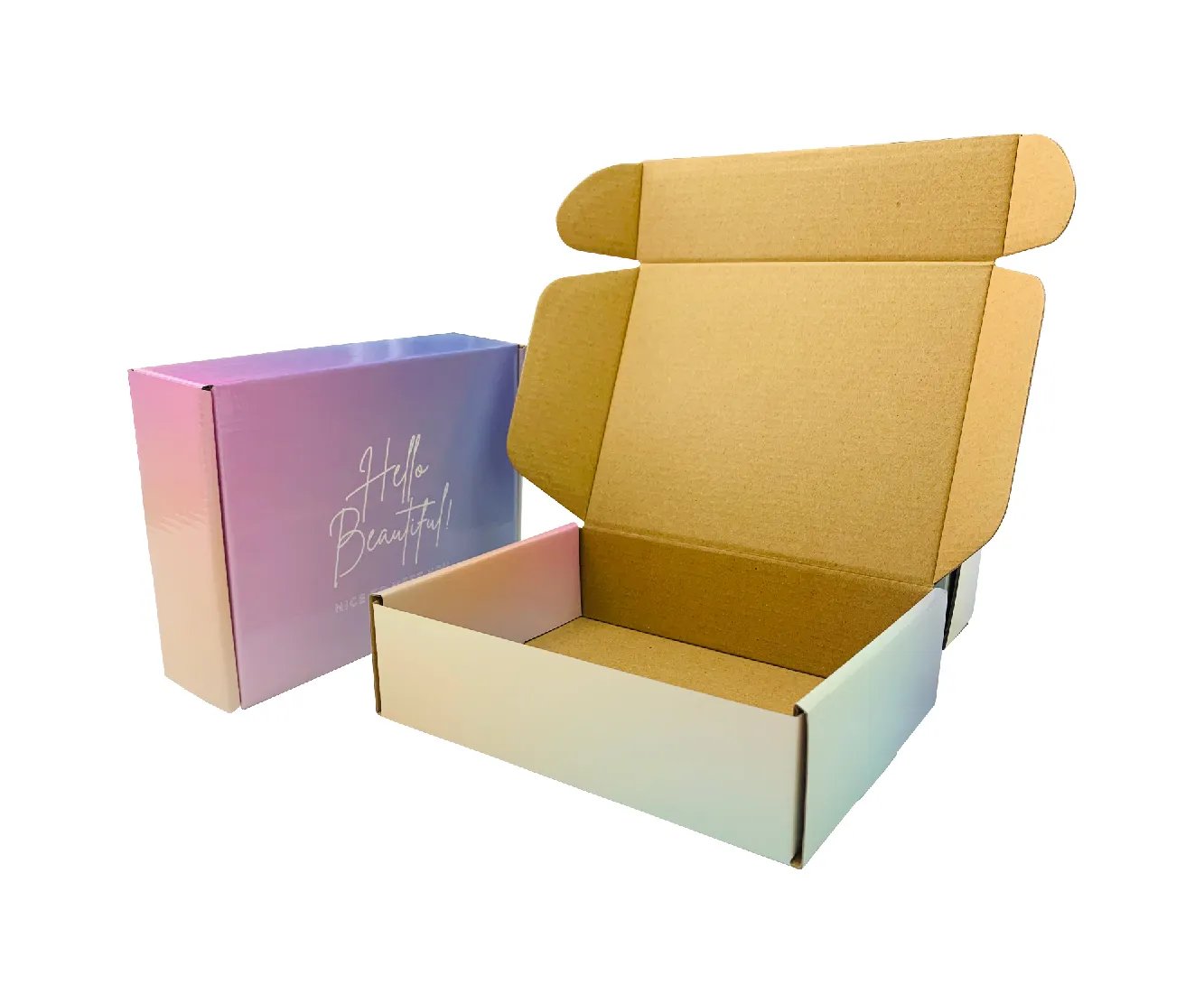 Tùy chỉnh Holographic sóng vận chuyển bưu phẩm Bao bì hộp carton Hộp quà tặng cho Ăn mặc