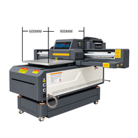 Printer Kulit Flatbed UV Inkjet Multifungsi Digital SENA 60*90cm PVC Kartu Stiker Plastik Casing Ponsel