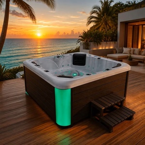 Modern Luxury Family 5 Person Spa Tubs Outdoor Spa Hot CE Approved Jacuzzier Spa With Speaker LED Light - Product Image 6