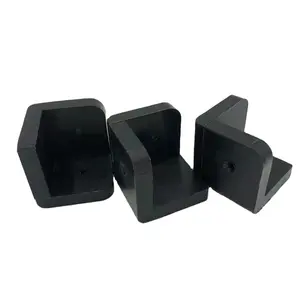 FKM Black square anti-collision rubber pads non-slip and wear-resistant rubber parts