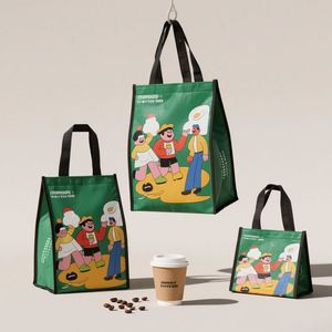 Bolsa de Embalaje Aislante Impermeable Desechable con Logotipo Personalizado para Café, Té de Burbujas, Comida Rápida para Llevar, Bolsa No Tejida - Product Image 5