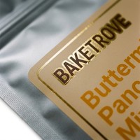 Étiquettes en papier écologiques recyclables personnalisées de qualité supérieure avec estampage à chaud doré et pelliculage mat pour l'emballage de produits alimentaires (pain)