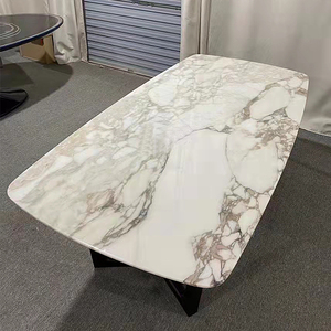 Table de salle à manger rectangulaire en marbre <span class=keywords><strong>scandinave</strong></span> blanc de luxe, épaisseur 20 mm, nouvelle collection pour la maison - Product Image 5