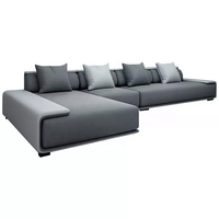 Nordique italien moderne Simple luxe canapé salon canapé ensemble meubles gris canapé en cuir