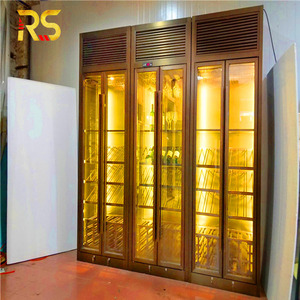 Stainless Steel Wine Cooler <b>Cabinet</b> Temperature Controlled Fridge Professional <b>Storage</b> Display for Home Bar Rs291 Stainless - Product Image 1