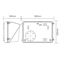 Applique murale LED 5000K en aluminium moulé sous pression, haute dissipation thermique, IP65, haute puissance, sans entretien, pour tunnel