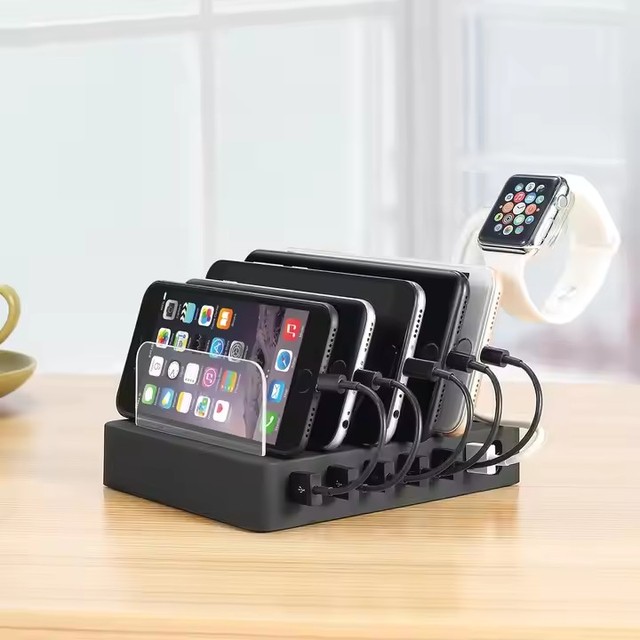 Multi-port Charging 6-Port USB PD Fast Charging Station 50W Universal Desktop Charger for UL US Standard EU 18W AC