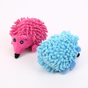 Venta caliente perro de peluche jugando masticar juguetes adorable erizo forma mascota perro chirriante peludo juguete de peluche - Product Image 5