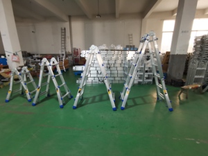 Échelle industrielle multifonction pliante 4x3 4x4 4x5 4x6 en aluminium, épaisseur 1,2 mm, pour escalier, appartement et construction - Product Image 6