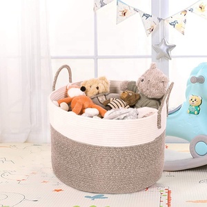 Panier à <span class=keywords><strong>linge</strong></span> pliable moderne en <span class=keywords><strong>corde</strong></span> de coton tressée, avec logo personnalisé, de marque de premier plan, pour le rangement domestique, fabriqué en Chine pour le dropshipping - Product Image 6