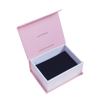 Caja de Joyería Magnética Personalizada con Forma de Libro, Hecha con Materiales Reciclados, Caja de Regalo Reciclable para Aretes y Collares