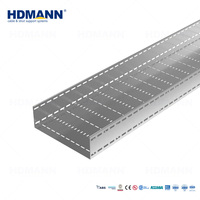 Système de pont de support haute résistance Hdmann en acier inoxydable SS304 avec rail latéral fendu pour chemin de câbles solaires rigides