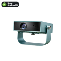 Nouveau projecteur portable intelligent Android 14, 300 ANSI lumens natifs, moteur étanche anti-poussière, mise au point automatique, correction trapézoïdale, pour soirées cinéma en intérieur