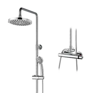 2function thermostatic bath shower faucet mixer tap with shower head ce certificate copper plastic shower faucet