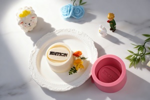 Moule en silicone cylindrique pour entremets avec insert lettre « ÉDITION », qualité alimentaire pour mousse, gâteau, <span class=keywords><strong>petit</strong></span> gâteau - Product Image 6