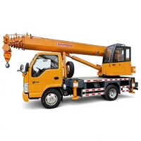 Prix d'usine, certifié CE, grue de camion ISUZU de 8 tonnes, nouveau modèle avec stabilisateurs hydrauliques pour les projets de construction