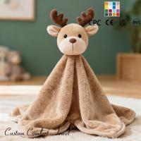 Linda Manta de Peluche de Oveja Beige para Bebés y Niños, Toalla de Confort Suave, Manta de Animales de Peluche