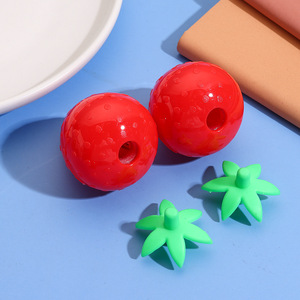 Sacapuntas de plástico con diseño de fresa para estudiantes, sacapuntas manual de un solo orificio, bonito y de alta calidad, para lápices de carbón - Product Image 6