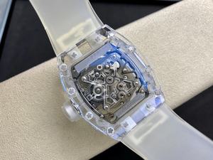Reloj Mecánico de Cristal Luminoso a Prueba de Agua de Súper Calidad, Movimiento Tourbillon RM56-02 de Fábrica Europea, Reloj Esqueleto de Cristal Transparente - Product Image 5