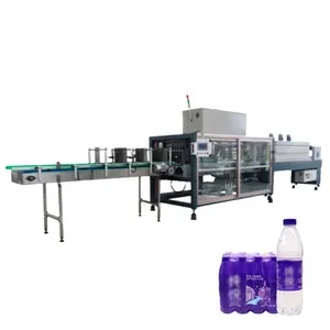 Automatic Bottle Carbonated Drink Water Beer Pop-Cans One Piece Color PE Film Shrink Heating Stretch Wrapping Packaging Machine